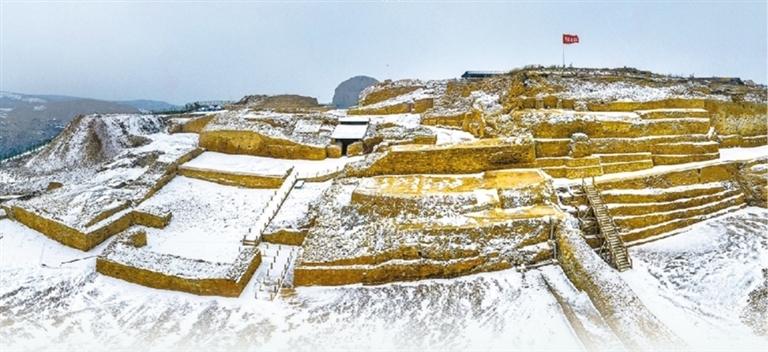 石峁古城壮观复原图图片